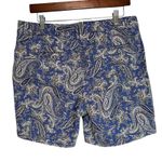 Talbots  Women's Size 12 Blue Paisley Print Shorts Cotton Photo 5