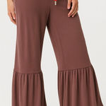 Peace Love‎ World Lounge Pants Bell Bottoms Drawstring Casual Comfy XXSP Brown Photo 0