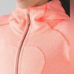 Lululemon  Neon Heather Pink Orange Coral Scuba Hoodie Size 8 Photo 2