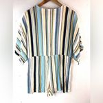 Aakaa  M Striped V-Neck Romper with Tassels Photo 5