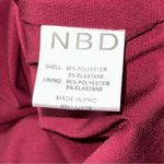 NBD  Women’s S Burgundy Wine Velvet In the Deep Slit Sides Low Back Maxi Dress Photo 8