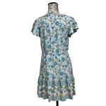 Salty Bright mini dress floral boho Cottegecore Peasent beach 8 Swing Casual Blue Photo 4
