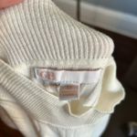 Gianni Bini  White Long Sleeve Mock Neck Sweater | Size: M Photo 2