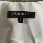 Lafayette 148 New York women's size P cream button down collared blouse sequin Photo 6