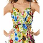 Alice + Olivia Samantha Silk Blend Floral Burnout Wrap Maxi Dress US 10 Photo 9