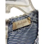 Altard State Blue White Stripe Peplum Ruffle Tank Top Women's Size Medium Photo 5