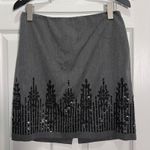 Kelly and Diane Gray Skirt Size 10 Beaded Sequin Embellished Cocktail Party Work Photo 0