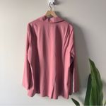 Torrid Studio Crepe Notch Collar Blazer in Mesa Rose Long Sleeve Open Front Pink Photo 4