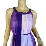 New York & Co. PURPLE STRIPED CHIFFON OVERLAY TENT DRESS NWT (XL) Photo 6
