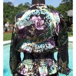 Cache Multi Color Luxe Peek A Boo Burn Out Top Cami New Lot2 Silk Rayon $168 NWT Photo 5