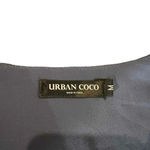 Urban Coco Urban‎ Coco Women's Medium Purple/Blue Long Sleeve V-Neck Popover Blouse Photo 1