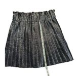 ZARA Pleated metallic pewter silver skort sz M Photo 4