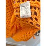 Judith March  Orange Crochet Long Sleeve Tunic/ Cover up Ez XL Photo 3