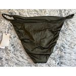 Good American  Shine Perfect Fit Bikini Bottom Black 7 US 4XL Swimming Beach Pool Photo 1