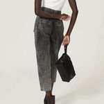 BLANK NYC When In Rome high-rise paperbag denim jeans in black acid wash Photo 15