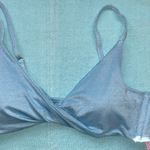 Wild Fable NWT Women's Twist-Front Bralette Bikini Top - ™ Blue Lurex, size M Photo 0