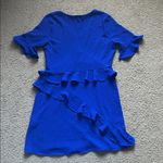 Laundry by Shelli Segal  Blue Ruffle Dress Photo 4