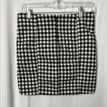 Free People  Modern Femme Novelty Black and White Gingham Mini Skirt Size 4 Photo 3