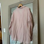 Magaschoni  100% Linen Pink Oversized Button Down Shirt Size Medium Photo 1