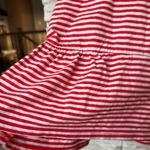 Gap Red & White Striped Sleeveless peplum tank Top Photo 2