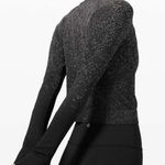 Lululemon Rest Less Cropped 1/2 Zip Herringbone Fade Black / White Photo 1