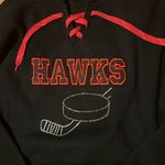 Sequin Blackhawks Hooded Sweatshirt Black Size XL Photo 1