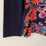 Lilly Pulitzer  Navy Blue Paisley Colorful Long Sleeve Shirt Women's size Medium Photo 3
