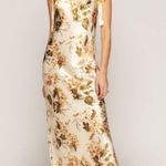 Reformation  Aden 100% Silk Dress in “Bella” floral print cream sleeveless midi Photo 1