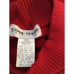 Red short sleeve Vintage high collar sweater Large L Made in US Photo 1