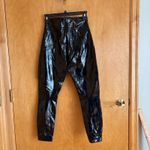 Spanx ‎ Faux Leather High Waisted Leggings Pants Women's M/M Black Shiny Photo 1