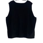 Lane Bryant  Sleeveless Beaded Shimmery Blouse Lightweight Stretch 26 / 28 Black Photo 3