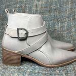 Free People Women's Back Loop Ankle Buckle Pointed Toe Booties in Bone Photo 4