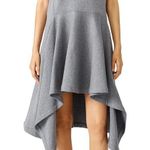 Marni Gray Tunic Dress Wool Sideswept Hem Symmetrical Minimalist IT 42/US 6 Silver Photo 0