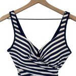 MiracleSuit New Directions Layered Escape One Piece Swimsuit Navy Blue Stripe 8 Photo 3