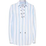 Rails Striped Long Sleeve Lace Up Shirt Photo 4
