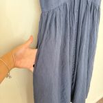 NOBODY'S CHILD Navy Blue Starlight Textured Stripe Midi Dress Size 10 Photo 7