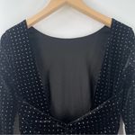 EXPRESS Dress Mini Velour Velvet Glitter Swiss Dot New Years Eve Holiday Small Photo 9