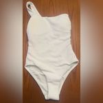 Seafolly  Sea Dive One Shoulder‎ One Piece Swimsuit White Women's US Size 4 Photo 8