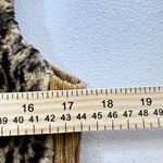 Kathie Lee Collection Women's Small Cheetah Print Fur Knit Zip Vest Cozy Warm Brown Photo 3