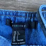 Forever 21 Women’s Demin Blue Short Overalls Size L Photo 2