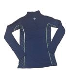Aerie  Fit Women's Long Sleeve Zipper Navy Blue Thermal Workout Tops Size SP Photo 4