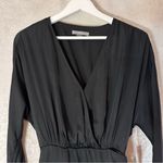Tart  Isono Poly Silk Wrap Mini Dress Long Sleeve Elegant Black Medium NWT Photo 10