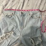 Bershka Straight Leg Boyfriend Jeans Light Wash High Rise Women’s 26 Raw Hem Y2K Photo 12