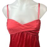 BCBGMAXAZRIA Pink 100% Silk Bow Spaghetti Cami Camisole Mini Tank Slip Dress 2 Photo 2