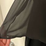 Mango  Black Overlay Layered Mini Sleeveless Dress Medium Photo 3