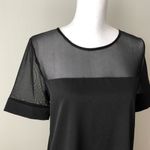 Tobi | Black Sheer Mesh Embellished Shift Dress Photo 1
