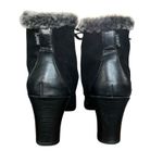 Sporto  Daria Black Suede Faux Fur Lined Heeled Lace Up Winter Boots Size 8 1/2 Photo 4
