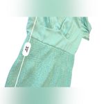 Vestique  aqua mint Green plunge mini dress Sundress Tie Sleeves NEW Size Large Photo 8