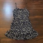 Princess Polly Polly navy blue & cream dotted mini dress size 2 Photo 3
