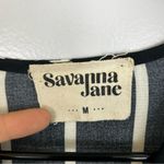 Savannah Jane Black & White Striped Dolman Sleeve Oversized Boho Top Size Medium Photo 6